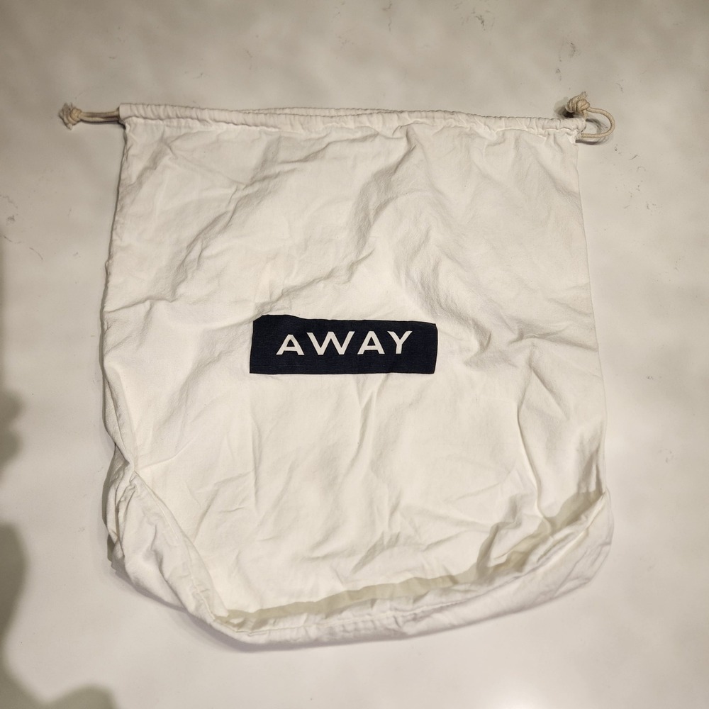 AWAY White Canvas Drawstring Dust Bag